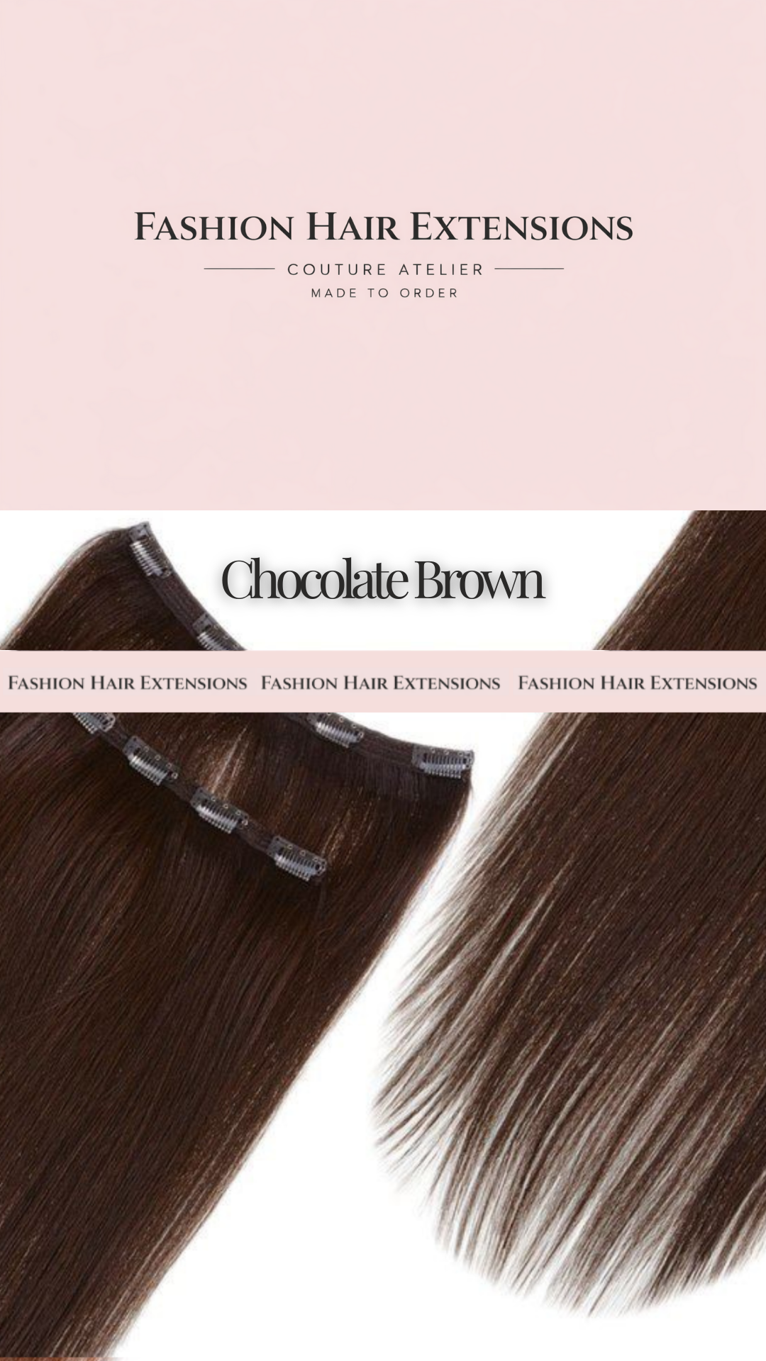Couture Clip-in Hair Set – 200 g – Chocolate Brown