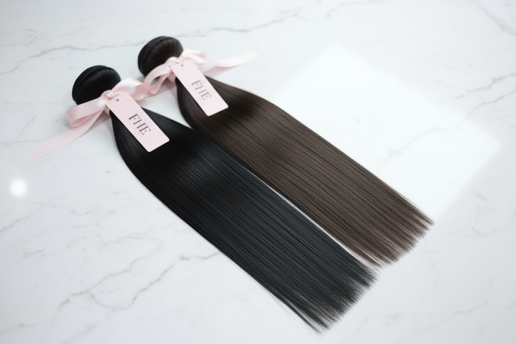 Noir Black Clip-in Hair Extensions Set
